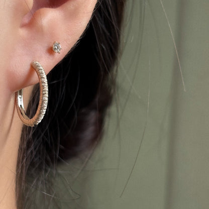 Textured Hoop Earrings