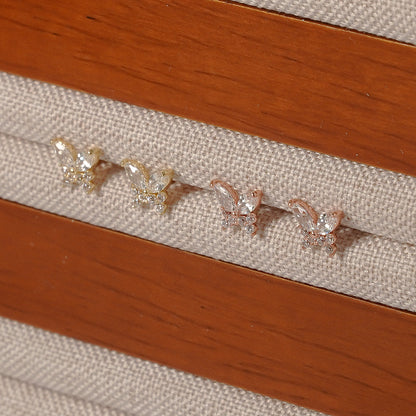 Butterfly CZ Stud Earrings