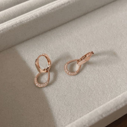 Double Circle Drop Earrings