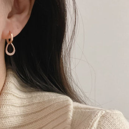 Double Circle Drop Earrings