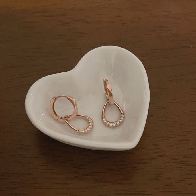 Double Circle Drop Earrings