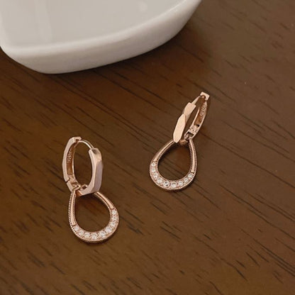 Double Circle Drop Earrings