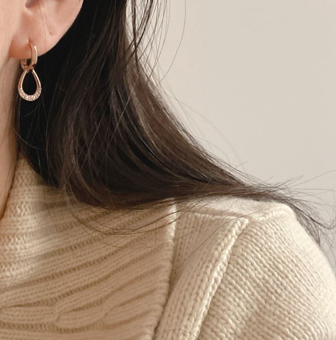 Double Circle Drop Earrings