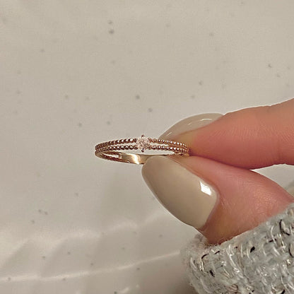 Double Line Diamond Ring