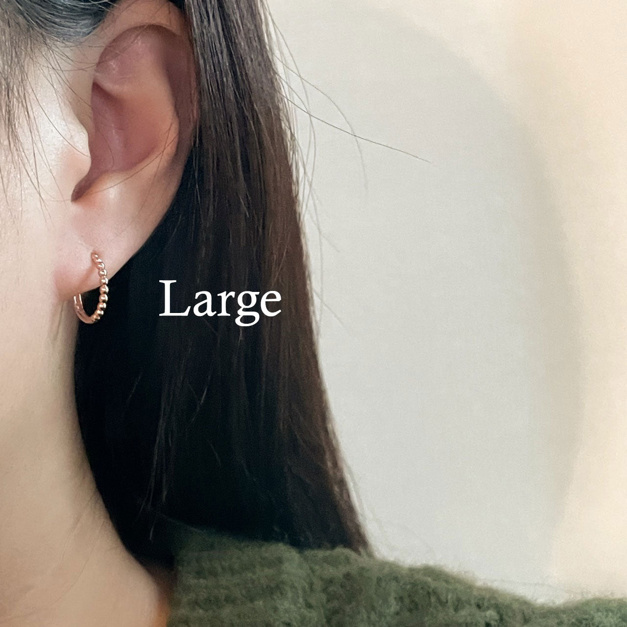 Beaded Huggie Earrings