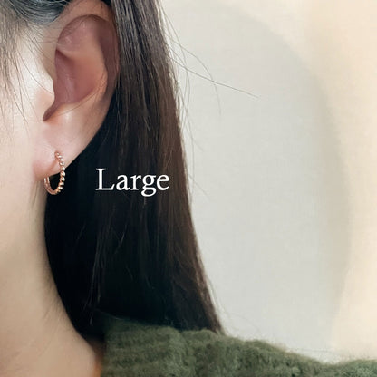 Beaded Huggie Earrings