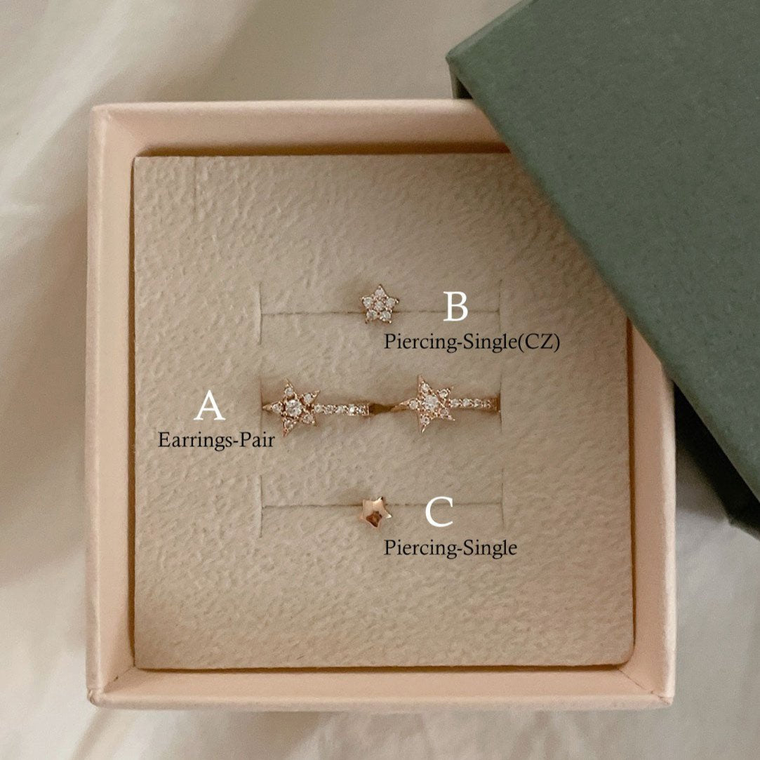 Star Earrings & Piercing