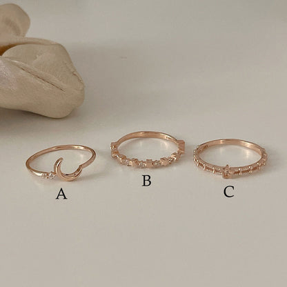 Moon and Star Ring
