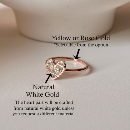 Two Tone Heart Ring