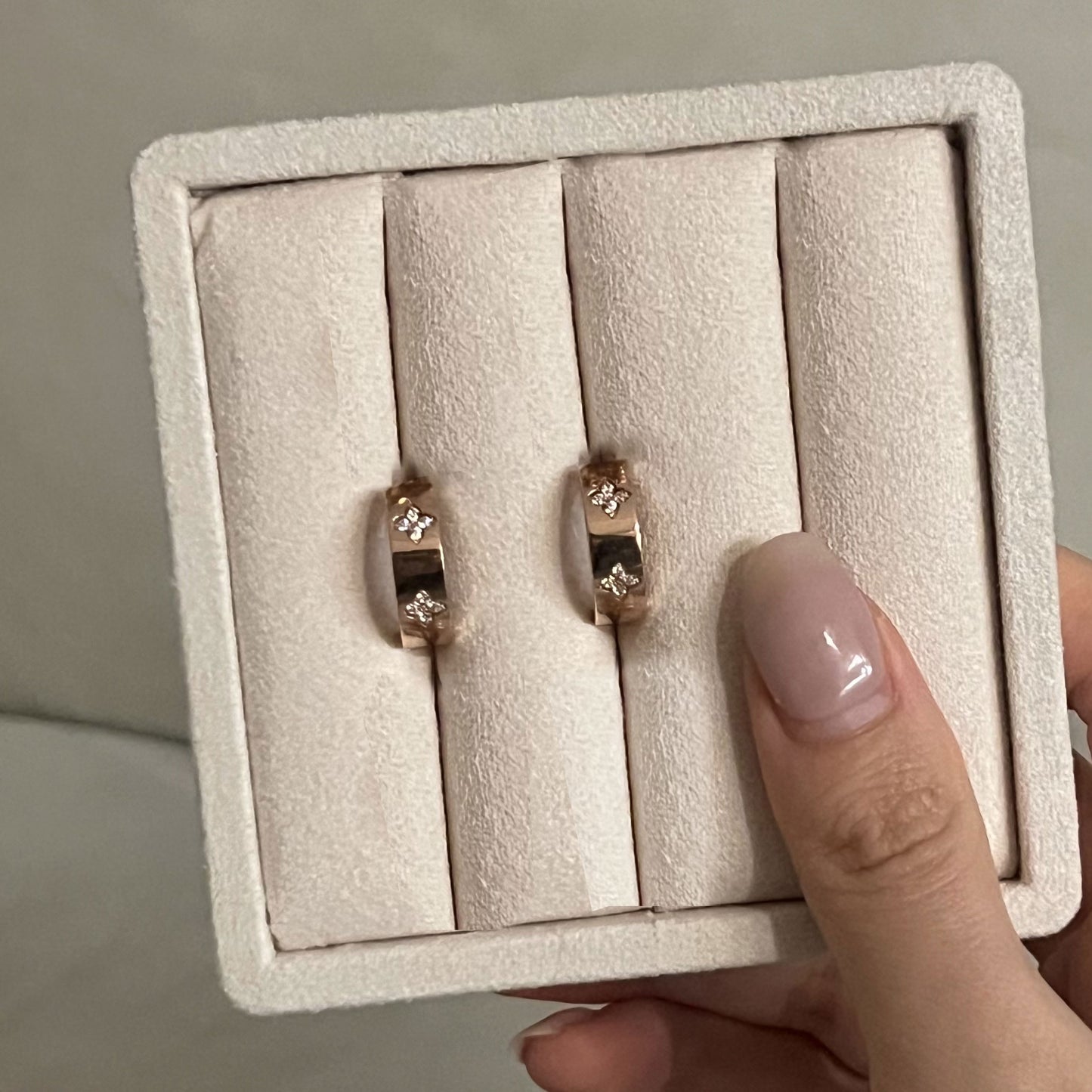 Flower Hoop Earrings