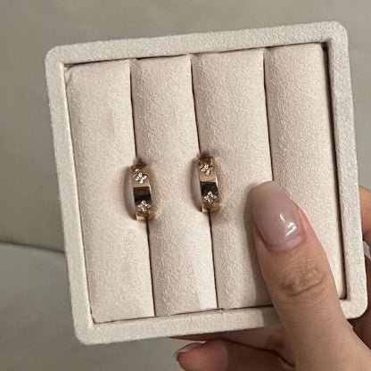 Flower Hoop Earrings